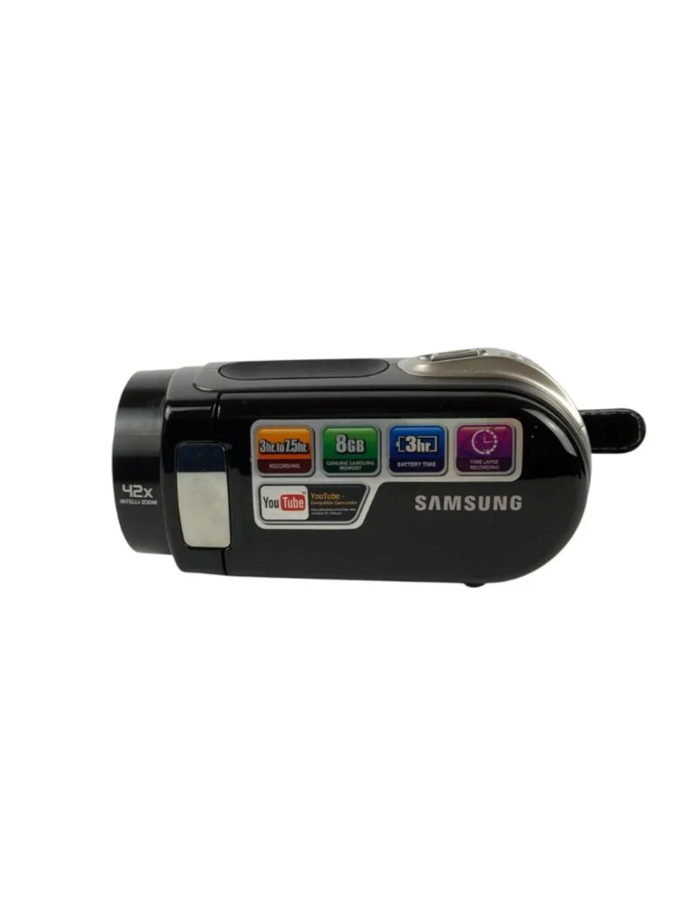 Samsung FlashCam SMX-F34 Compact Digital Camcorder 42X Charger Cables Case